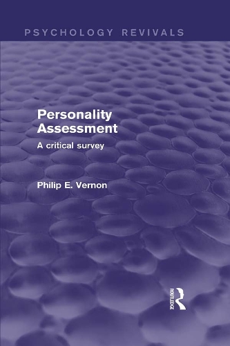 Бумажная книга «Personality Assessment: A Critical Survey», автор Филип Э. Вернон - фото №1