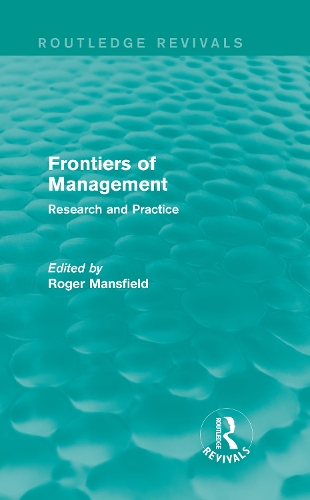 Бумажная книга «Frontiers of Management (Routledge Revivals): Research and Practice» - фото №1