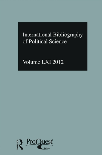 Бумажная книга «IBSS: Political Science: 2012 Vol.61: International Bibliography of the Social Sciences» - фото №1