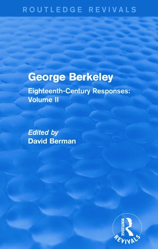 Бумажная книга «George Berkeley (Routledge Revivals): Eighteenth-Century Responses: Volume II» - фото №1