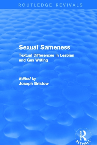 Паперова книга «Sexual Sameness (Routledge Revivals): Textual Differences in Lesbian and Gay Writing» - фото №1