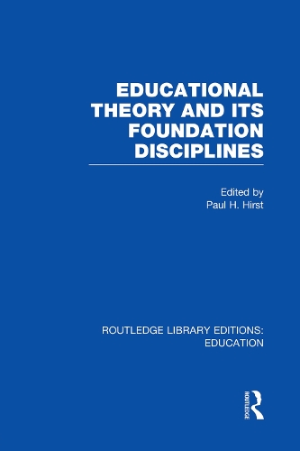 Бумажная книга «Educational Theory and Its Foundation Disciplines (RLE Edu K)» - фото №1
