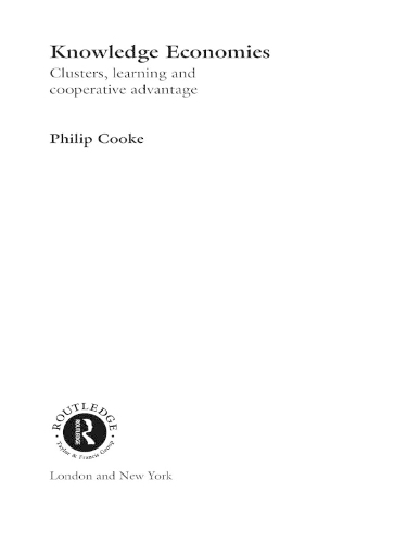 Бумажная книга «Knowledge Economies: Clusters, Learning and Cooperative Advantage», автор Филип Кук - фото №1
