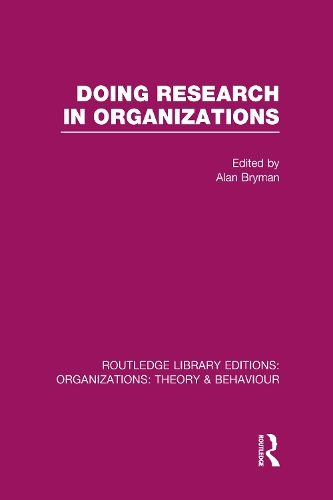 Бумажная книга «Doing Research in Organizations (RLE: Organizations)» - фото №1