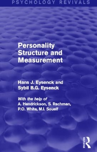 Бумажная книга «Personality Structure and Measurement (Psychology Revivals)», авторов Ханс Й. Айзенк, Сибил Б.Г. Айзенк - фото №1