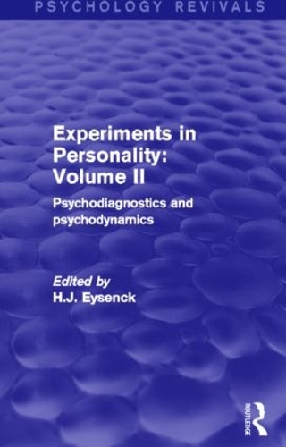 Паперова книга «Experiments in Personality: Volume 2 (Psychology Revivals): Psychodiagnostics and psychodynamics» - фото №1