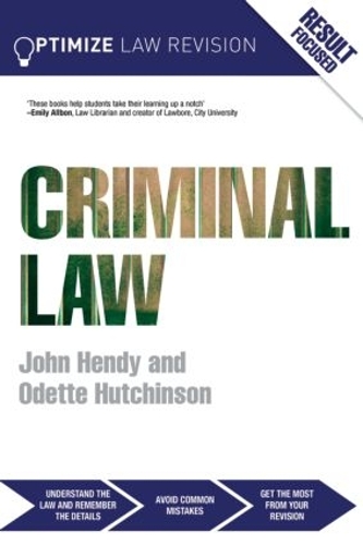 Бумажная книга «Optimize Criminal Law», авторов Джон Хенди, Одетта Хатчинсон - фото №1