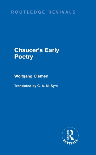 Паперова книга «Chaucer's Early Poetry (Routledge Revivals)», автор Вольфганг Клемен - фото №1