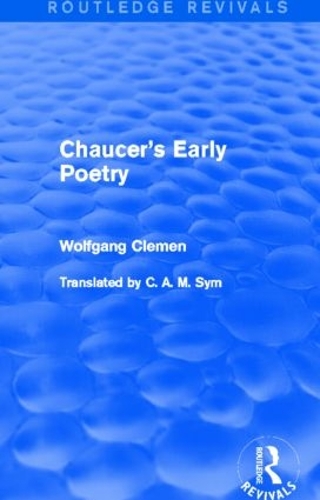 Бумажная книга «Chaucer's Early Poetry (Routledge Revivals)», автор Вольфганг Клемен - фото №1