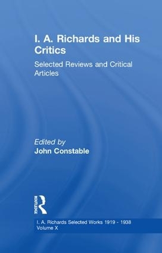 Паперова книга «I A Richards & His Critics V10», автор Джон Констебл - фото №1