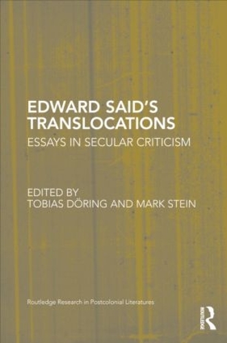 Бумажная книга «Edward Said's Translocations: Essays in Secular Criticism» - фото №1