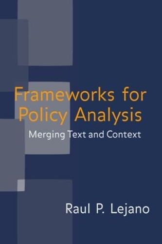 Паперова книга «Frameworks for Policy Analysis: Merging Text and Context», автор Рауль Лехано - фото №1