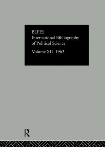Бумажная книга «Intl Biblio Pol Sc 1963 Vol 12», автор Европа - фото №1
