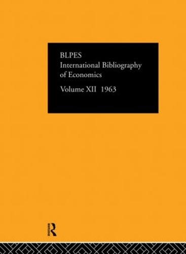 Паперова книга «Intl Biblio Econom 1963 Vol 12», автор Міжнародний комітет інформації та документації із соціальних наук - фото №1