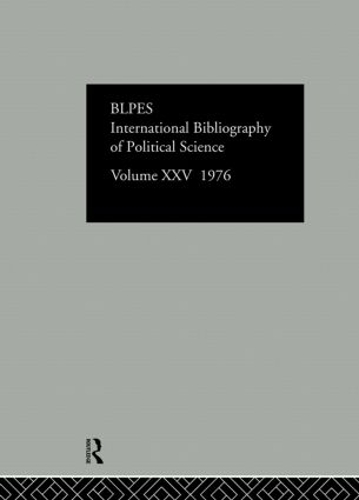 Паперова книга «IBSS: Political Science: 1976 Volume 25», автор Міжнародний комітет інформації та документації із соціальних наук - фото №1