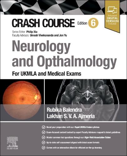 [object Object] «Crash Course Neurology and Ophthalmology: For UKMLA and Medical Exams», авторів Лахан Аджмерія, Рубіка Балендра - фото №1