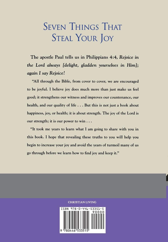 Бумажная книга «Seven Things That Steal Your Joy. Overcoming the Obstacles to Your Happiness», автор Джойс Майер - фото №1