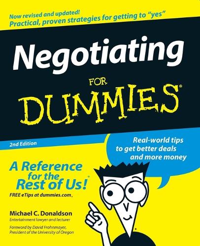 Бумажная книга «Negotiating For Dummies», автор Майкл К. Дональдсон - фото №1