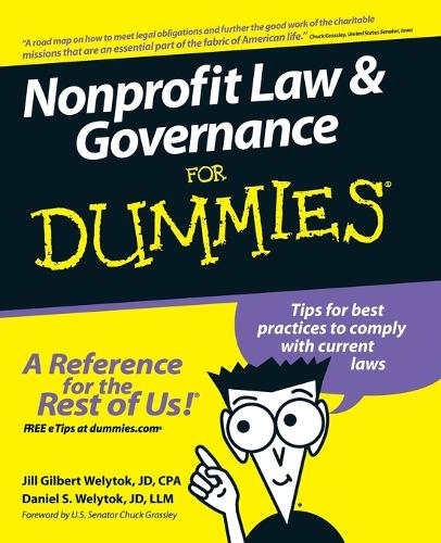 Паперова книга «Nonprofit Law and Governance For Dummies», авторів Деніел С. Веліток, Джилл Гілберт Веліток - фото №1