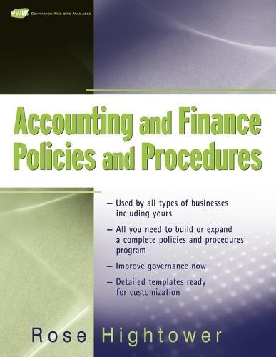 Бумажная книга «Accounting and Finance Policies and Procedures, (with URL)», автор Роуз Хайтауэр - фото №1