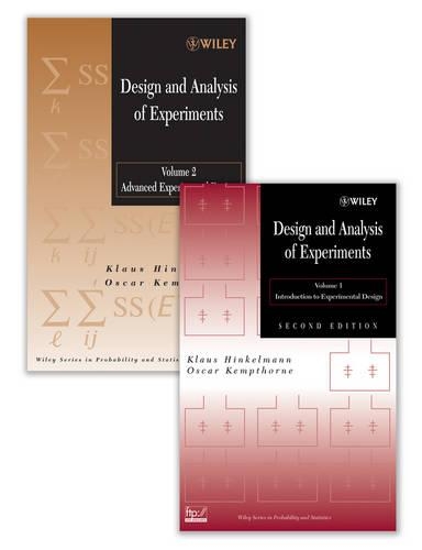 Паперова книга «Design and Analysis of Experiments Set», авторів Клаус Гінкельманн, Оскар Кемпторн - фото №1