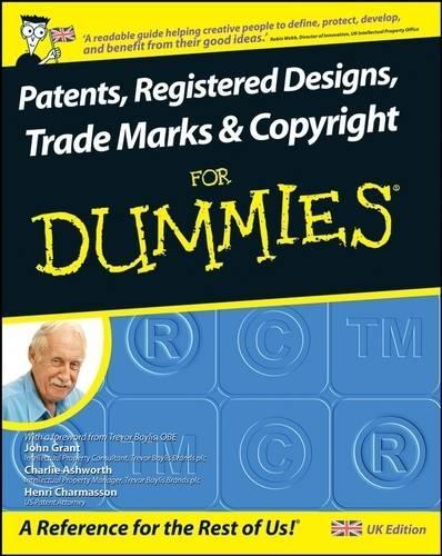 Бумажная книга «Patents, Registered Designs, Trade Marks and Copyright For Dummies», авторов Чарли Эшворт, Анри Ж. А. Шармассон - фото №1