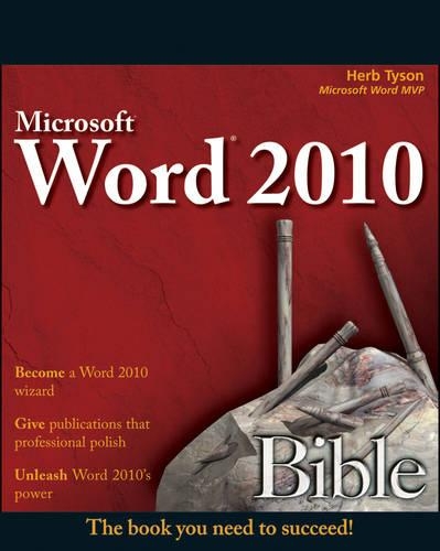 Паперова книга «Word 2010 Bible», автор Херб Тайсон - фото №1