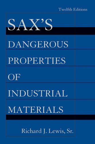Паперова книга «Sax's Dangerous Properties of Industrial Materials, 5 Volume Set», автор Річард Дж. Льюїс - фото №1