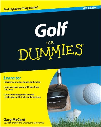 Паперова книга «Golf For Dummies», автор Гарі МакКорд - фото №1
