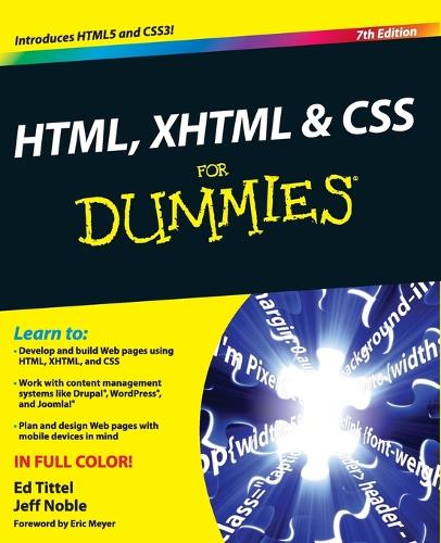 Паперова книга «HTML, XHTML and CSS For Dummies», авторів Ед Тіттел, Джефф Ноубл - фото №1