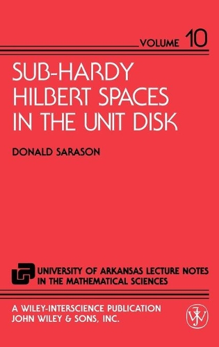 Паперова книга «Sub-Hardy Hilbert Spaces in the Unit Disk», автор Дональд Сарасон - фото №1