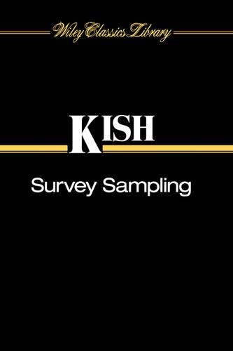 Паперова книга «Survey Sampling», автор Леслі Кіш - фото №1