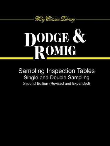 [object Object] «Sampling Inspection Tables: Single and Double Sampling», авторів Гарольд Ф. Додж, Гаррі Г. Роміг - фото №1