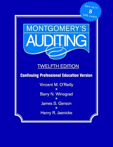 Бумажная книга «Montgomery Auditing Continuing Professional Education», авторов Барри Н. Виноград, Генри Р. Дженике, Джеймс С. Герсон, Патрик Дж. Макдоннелл, Винсент М. О'Рейли - фото №1