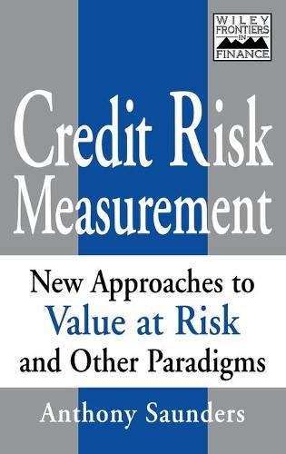 Бумажная книга «Credit Risk Measurement: New Approaches to Value-at-Risk and Other Paradigms», автор Энтони Сондерс - фото №1