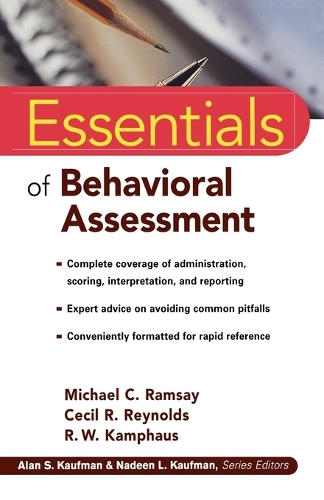 [object Object] «Essentials of Behavioral Assessment», авторів Сесіл Р. Рейнольдс, Майкл К. Рамзі, Р. У. Кемпхаус - фото №1