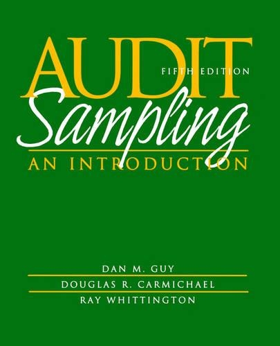 Бумажная книга «Audit Sampling: An Introduction to Statistical Sampling in Auditing», авторов Д. Р. Кармайкл, Дэн М. Гай, О. Рэй Уиттингтон - фото №1