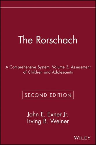 Бумажная книга «The Rorschach, Assessment of Children and Adolescents», авторов Ирвинг Б. Вайнер, Джон Э. Экснер-младший - фото №1