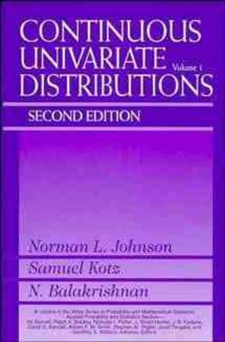 [object Object] «Continuous Univariate Distributions, Volume 1», авторів Нараянасвамі Балакрішнан, Норман Л. Джонсон, Семюель Котц - фото №1