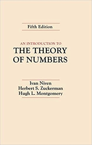 Паперова книга «An Introduction to the Theory of Numbers», авторів Герберт С. Цукерман, Г'ю Л. Монтгомері, Іван Нівен - фото №1