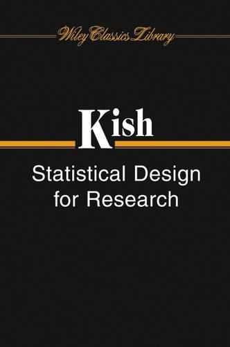 [object Object] «Statistical Design for Research», автор Леслі Кіш - фото №1