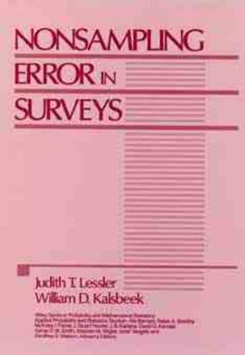 [object Object] «Nonsampling Error in Surveys», авторів Джудіт Т. Лесслер, Вільям Д. Калсбек - фото №1