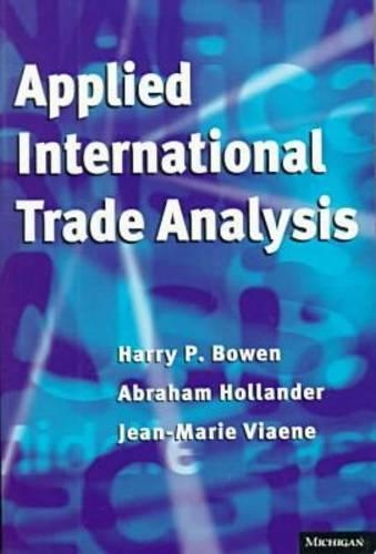 Паперова книга «Applied International Trade Analysis», авторів Авраам Холландер, Гаррі П. Боуен, Жан-Марі В'єн - фото №1