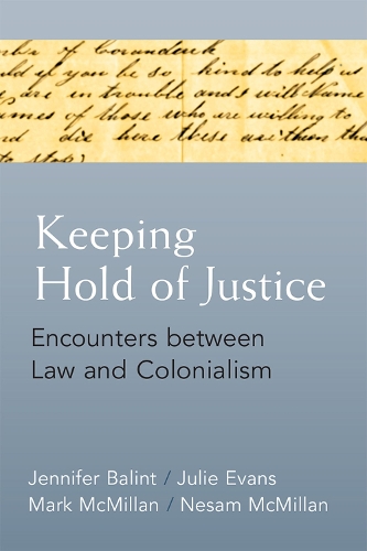 Бумажная книга «Keeping Hold of Justice: Encounters between Law and Colonialism», авторов Дженнифер Балинт, Джули Эванс, Марк Дэвид Макмиллан, Несам Макмиллан - фото №1