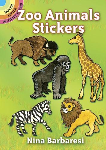 Бумажная книга «Zoo Animals Stickers», автор Нина Барбарези - фото №1