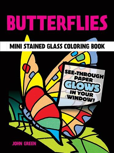 Бумажная книга «Little Butterflies Stained Glass Coloring Book», автор Джон Грин - фото №1