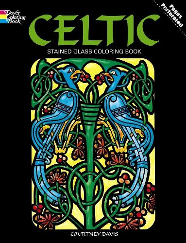 Бумажная книга «Celtic Stained Glass Coloring Book», автор Кортни Дэвис - фото №1