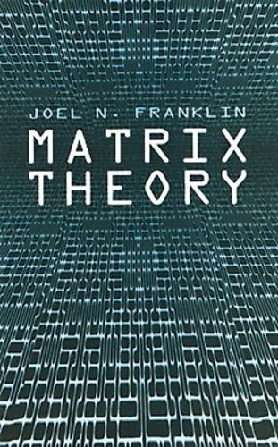 Паперова книга «Matrix Theory», автор Джоел Н. Франклін - фото №1