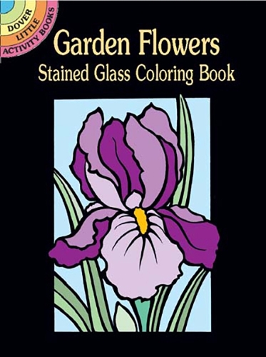 Паперова книга «Mini Garden Flowers Stained Glass Coloring Book», автор Марті Нобл - фото №1