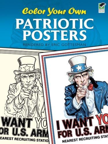 Паперова книга «Color Your Own Patriotic Posters», автор Ерік Готтесман - фото №1